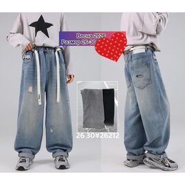 Фотография Джинсы детские на мальчика 26212 l.blue р.26-30 "Meloria" недорого оптом от прямого поставщика