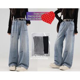 Фотография Джинсы детские на девочку 26920 black р.28-32 "Meloria" недорого оптом от прямого поставщика