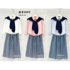 Костюм дитячий на дівчинку 51075 l.blue р.120-160 "Meloria" недорого оптом від прямого постачальника