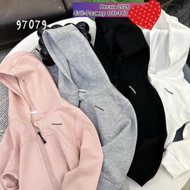 Фотография Кофта детская спортивная на девочку 97079 black р.100-140 "Meloria" недорого оптом от прямого поставщика