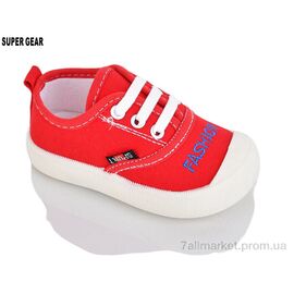 Фотография Кеды детские легкие Весна/осень 01-736 red (12 пар р.17-22) "Super Gear" недорого оптом от прямого поставщика