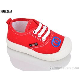 Фотография Кеды детские легкие Весна/осень 01-737 red (12 пар р.17-22) "Super Gear" недорого оптом от прямого поставщика