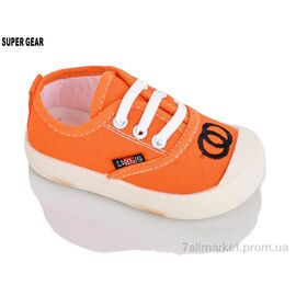 Фотография Кеды детские легкие Весна/осень 03-737 orange (12 пар р.17-22) "Super Gear" недорого оптом от прямого поставщика