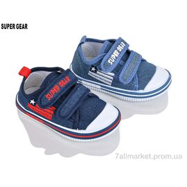 Фотография Кеды детские легкие Весна/осень 01-6555 mix (12 пар р.20-25) "Super Gear" недорого оптом от прямого поставщика