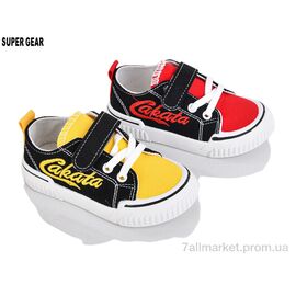 Фотография Кроссовки детские модные Весна/осень PA605 mix (12 пар р.21-26) "Super Gear" недорого оптом от прямого поставщика