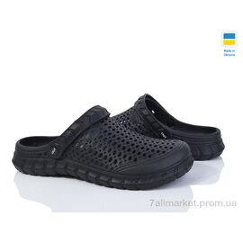 Фотография Кроксы детские летние Лето C62 м'кий чорний (6 пар р.36-41) "Vladimir" недорого оптом от прямого поставщика
