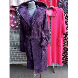 Фотография Халат женский тёплый 135 purple р.44-52 "Lindros" недорого оптом от прямого поставщика