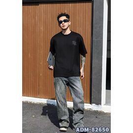 Футболка чоловіча ADM82650 black р.M-3XL "2BRO" недорого оптом від прямого постачальника