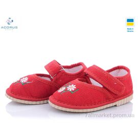 Фотография Тапки детские домашние Весна/осень Глазки красный (10 пар р.20-27) "Acorus" недорого оптом от прямого поставщика