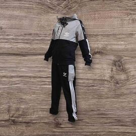 Костюм дитячий спортивний на хлопчика SV1248 black-l.grey р.7-12 "WHITE" недорого оптом від прямого постачальника