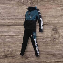 Костюм дитячий спортивний на хлопчика SV1255 black-green р.12-16 "WHITE" недорого оптом від прямого постачальника