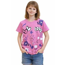 Фотография Футболка детская на девочку SV1314 pink р.7-12 "WHITE" недорого оптом от прямого поставщика