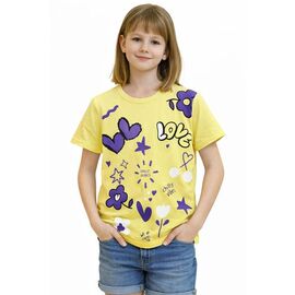 Фотография Футболка детская на девочку SV1316 yellow р.7-12 "WHITE" недорого оптом от прямого поставщика
