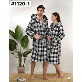 Фотография Халат мужской 1120-1-1 black р.46-60 "ZLATA" недорого оптом от прямого поставщика