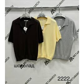 Фотография Футболка женская 2222 yellow р.one size "Met&March" недорого оптом от прямого поставщика