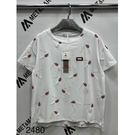 футболка жіноча 2480-14 white р.one size "Met&March" недорого оптом від прямого постачальника