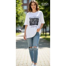 Фотография Футболка женская 5251 white р.one size "Met&March" недорого оптом от прямого поставщика