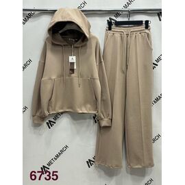 Костюм спортивний жіночий теплий 6735 beige р.S-L "Met&March" недорого оптом від прямого постачальника