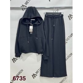 Костюм спортивний жіночий теплий 6735 black р.S-L "Met&March" недорого оптом від прямого постачальника
