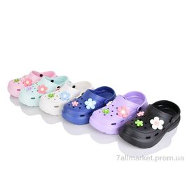 Фотография Кроксы женские летние Лето 176-3 mix (12 пар р.36-41) "M&L  Alex13" недорого оптом от прямого поставщика