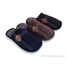 Фотография Тапки мужские домашние Весна/осень L1883 mix (12 пар р.41-46) "Elmob" недорого оптом от прямого поставщика