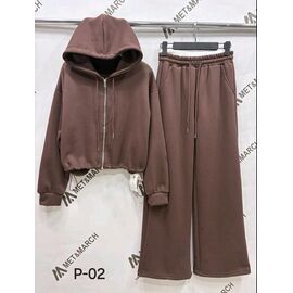 Костюм спортивний жіночий теплий P02 brown р.S-L "Met&March" недорого оптом від прямого постачальника