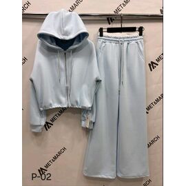 Костюм спортивний жіночий теплий P02 l.blue р.S-L "Met&March" недорого оптом від прямого постачальника