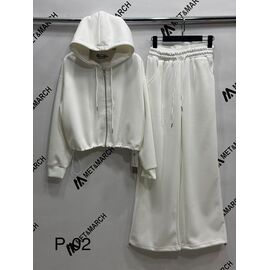 Костюм спортивний жіночий теплий P02 white р.S-L "Met&March" недорого оптом від прямого постачальника