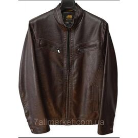 Фотография Куртка-косуха мужская демисезонная, кожзам, размеры 48-58 "R-RLX" недорого от прямого поставщика