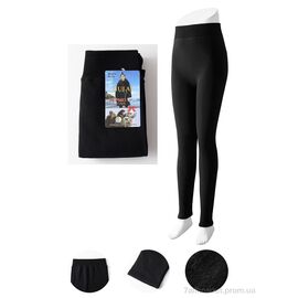 Фотография Лосинсы женские Зима 2715 black (6 шт. р.сетка XL-7XL) "Алия" недорого оптом от прямого поставщика