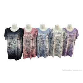 Фотография Футболка женская Лето Л882 mix (3 шт. р.сетка 52-54) "Sport style" недорого оптом от прямого поставщика
