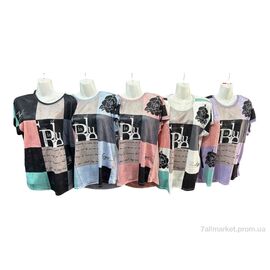 Фотография Футболка женская Лето A012 mix (3 шт. р.сетка 54-58) "Sport style" недорого оптом от прямого поставщика