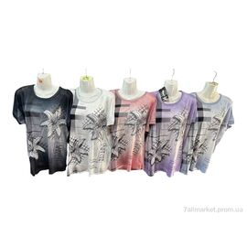 Фотография Футболка женская Лето A015 mix (3 шт. р.сетка 54-58) "Sport style" недорого оптом от прямого поставщика