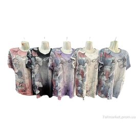 Фотография Футболка женская Лето A010 mix (3 шт. р.сетка 54-58) "Sport style" недорого оптом от прямого поставщика