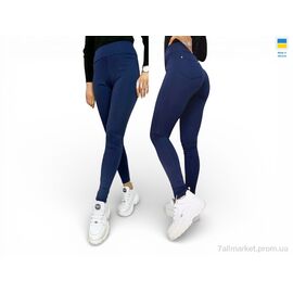 Лосінси жіночі Весна/осінь 5031 т.синій (4 шт. р.сіткаXL-4XL) "Sport style" недорого оптом від прямого постачальника