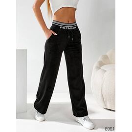 Фотография Штаны спортивные женские 896-1 black р.42-48 "DORA" недорого оптом от прямого поставщика