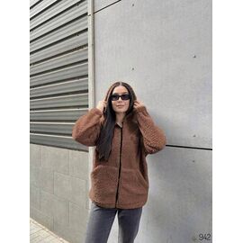 Куртка жіноча демісезонна 942 brown р.48-54 "DORA" недорого оптом від прямого постачальника