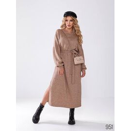 Сукня тепла жіноча 951 brown р.42-56 "DORA" недорого оптом від прямого постачальника