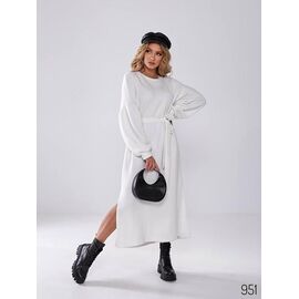 Сукня тепла жіноча 951 white р.54-56 "DORA" недорого оптом від прямого постачальника