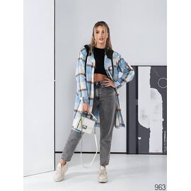 Сорочка жіноча 963 l.blue р.42-44 "DORA" недорого оптом від прямого постачальника