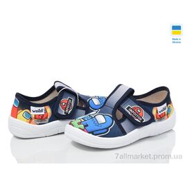 Фотография Тапки детские домашние Весна/осень Гріша 360-383 синій (6 пар р.25-30) "LiBang" недорого оптом от прямого поставщика