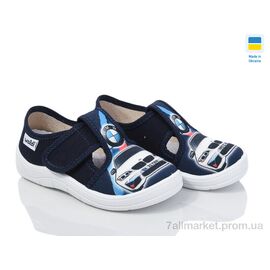 Фотография Тапки детские домашние Лето Гріша 360-12-508 синій (6 пар р.25-30) "LiBang" недорого оптом от прямого поставщика