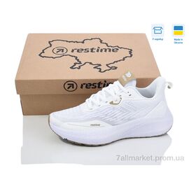 Фотография Кроссовки женские модные Весна/осень SWL26072 white (8 пар р.36-41) "Restime" недорого оптом от прямого поставщика