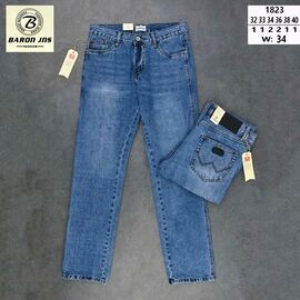 Фотография Джинсы мужские 1823 blue р.32-40 "God Baron" недорого оптом от прямого поставщика