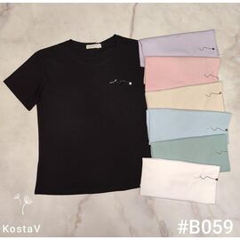 Фотография Футболка женская B059 mix р.46-48 "Kosta" недорого оптом от прямого поставщика