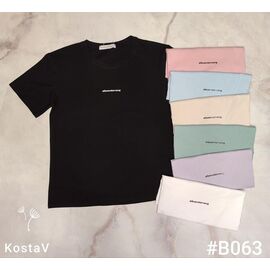 Фотография Футболка женская B063 mix р.46-48 "Kosta" недорого оптом от прямого поставщика