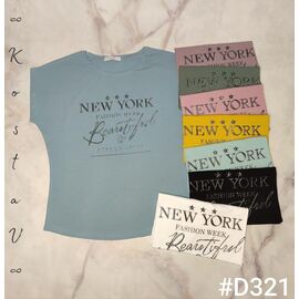 Фотография Футболка женская D321 mix р.46-50 "Kosta" недорого оптом от прямого поставщика