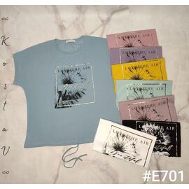 Фотография Футболка женская E701 mix р.52-56 "Kosta" недорого оптом от прямого поставщика