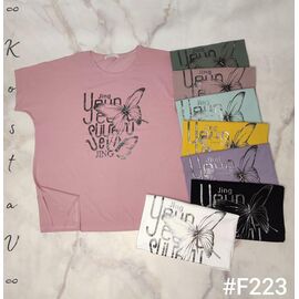 Фотография Футболка женская F223 mix р.54-60 "Kosta" недорого оптом от прямого поставщика