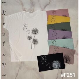 Фотография Футболка женская F251 mix р.54-60 "Kosta" недорого оптом от прямого поставщика